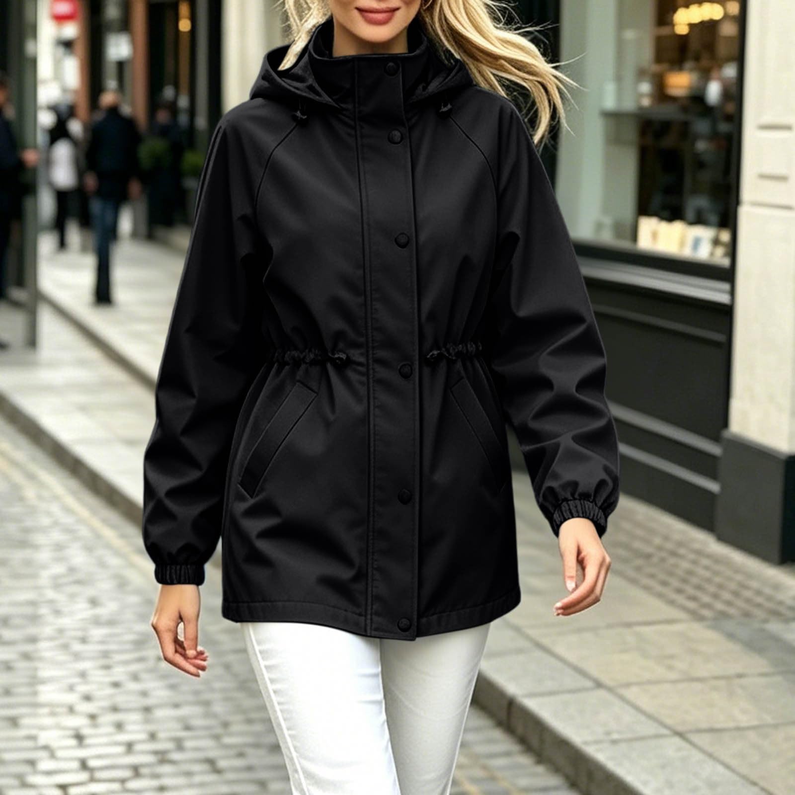 Jamicy Veste Femme Streetwear Quotidien Blouson Chic Confortable Manteau