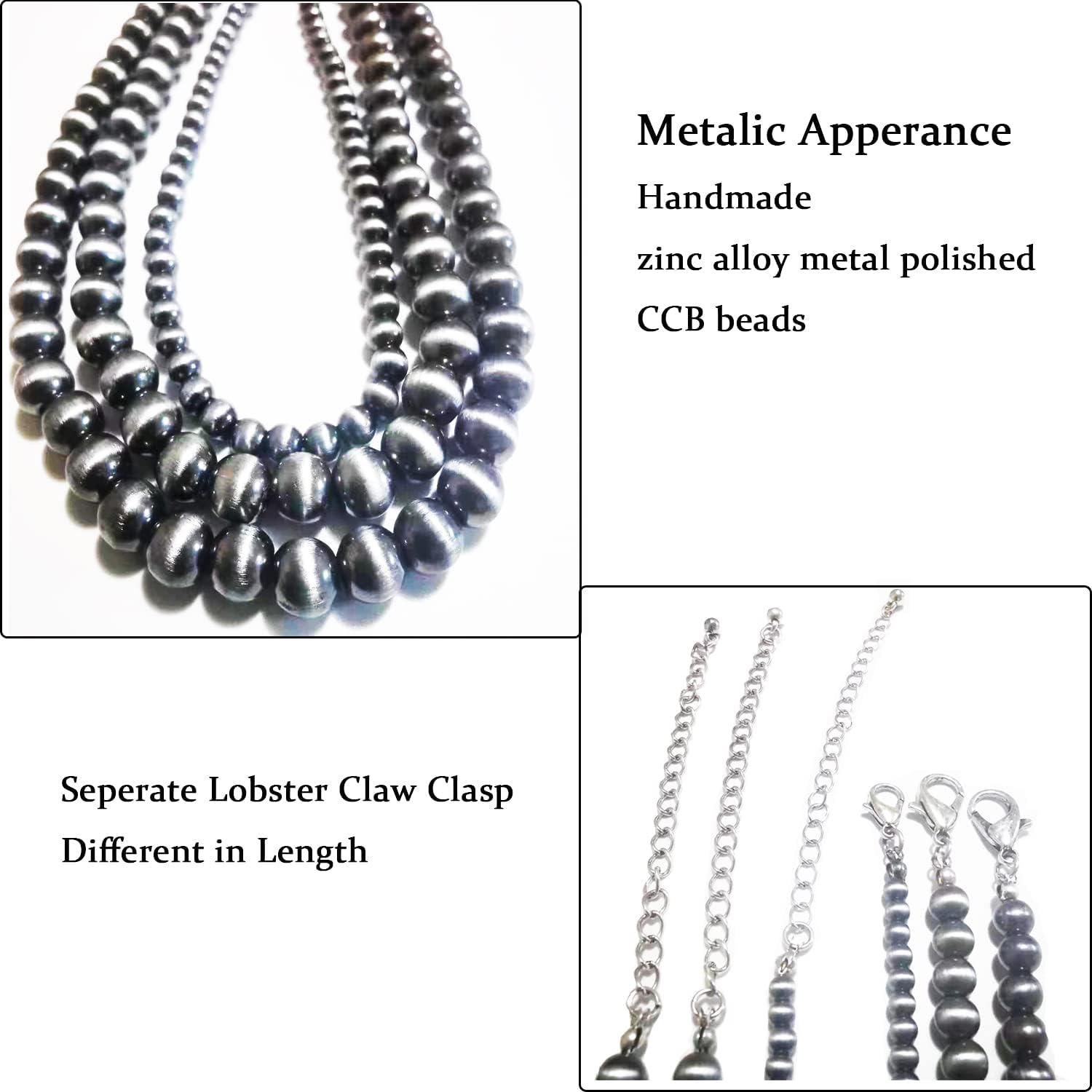 Western Jewelry Navajo Pearl Necklace for Women Handmade Long Boho Turquoise Pearls Layered Necklaces for Cowgirls - Image 4