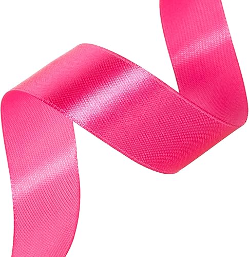 Vista 224 de Cinta de satén sólido azul real de 1 pulgada, cinta de tela artesanal de 50 yardas para envolver regalos, ramos florales, decoración de fiesta