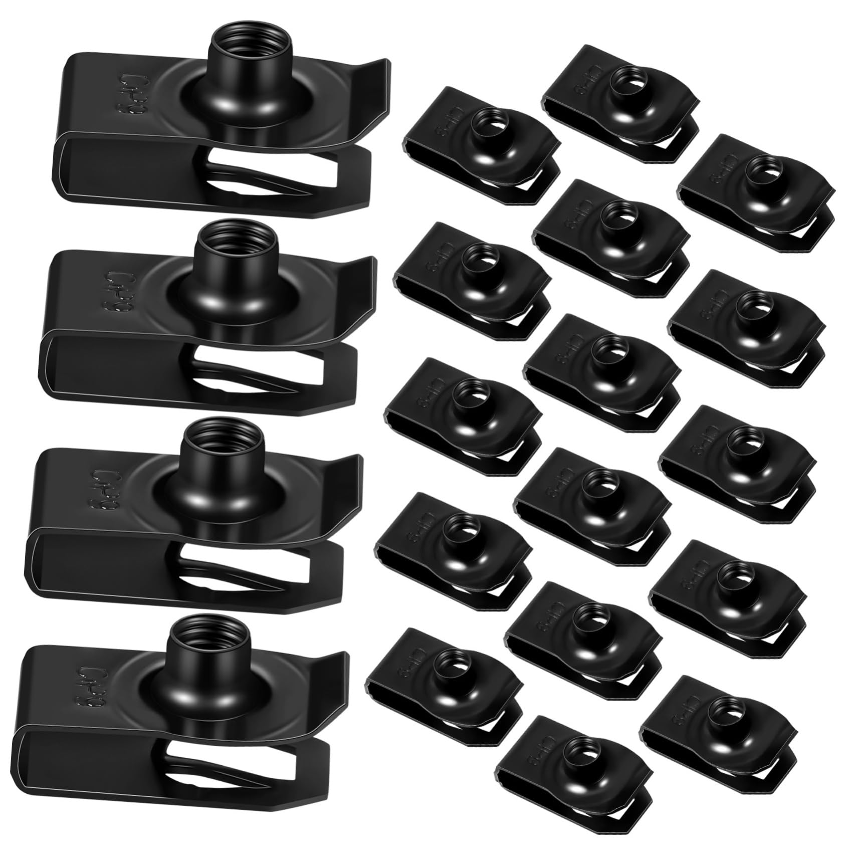 HOMSFOU 40piezas Clips De Metal Para Automóviles Tuercas De Clip Resistente Para Guardabarros y Parachoques Instalación Rápida y
