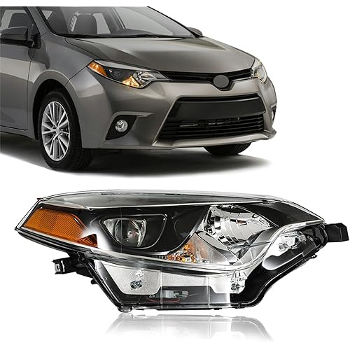 labwork Headlight Headllamp Replacement for Toyota Corolla 2014 2015 2016 4-Door Sedan Projector Headlight Right Side (Passenger Side)