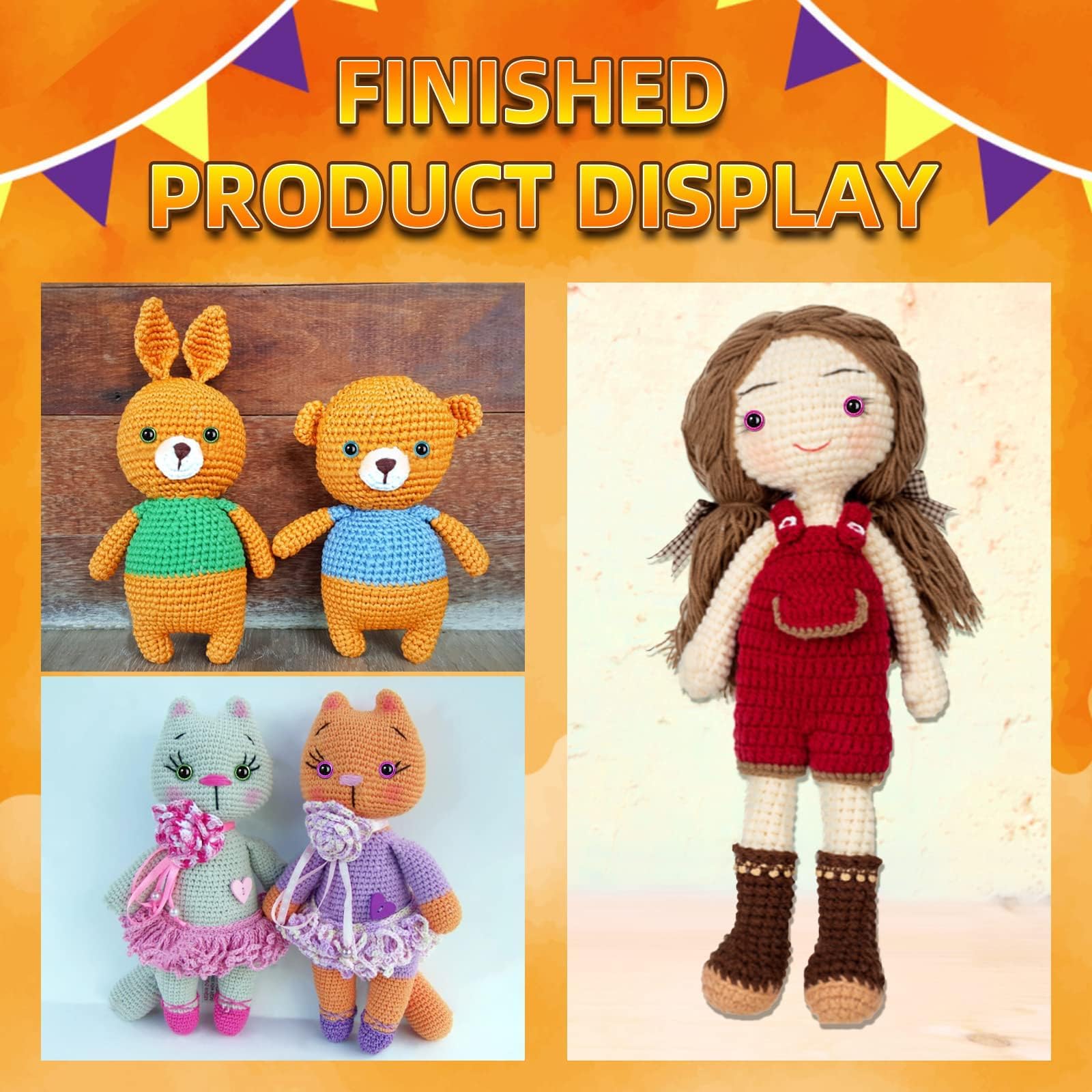 Glitzer-Sicherheitsaugen Für Amigurumi – 12 Mm, 8 Farben, Mit Unterlegscheiben