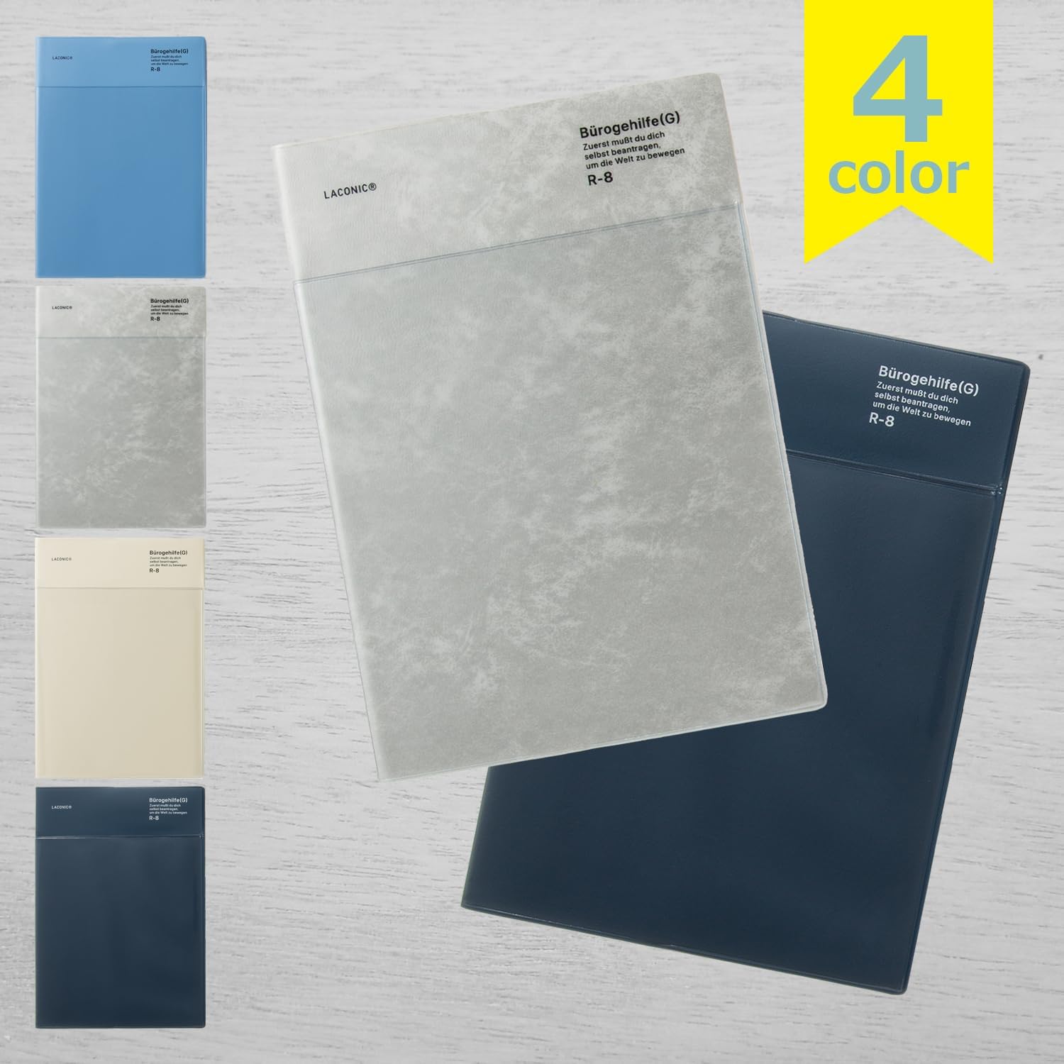 Laconic LALM87-260GY Notebook, Starts March 2026, Weekly Pocket, Gray