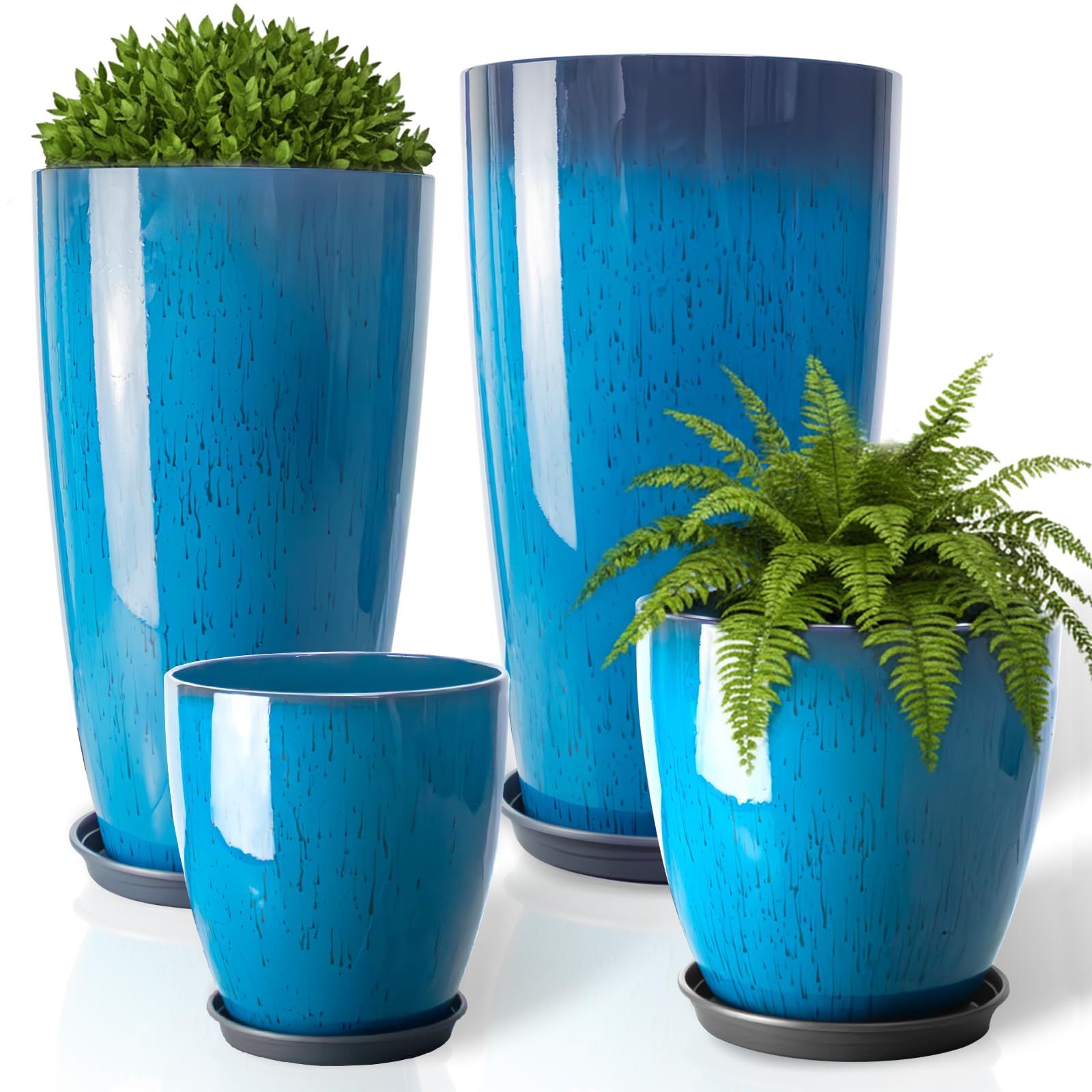 ZMTECH Gradient Blue Planter Set