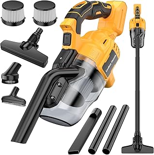 Cordless Vacuum Cleaner Compatible with DeWalt 20V Battery, Handheld Electric Vacuum with Powerful Suction, 5 in 1 Hand Vacuum with 2 HEPA Filter for Floor, Carpet, Car (Battery Not Included)