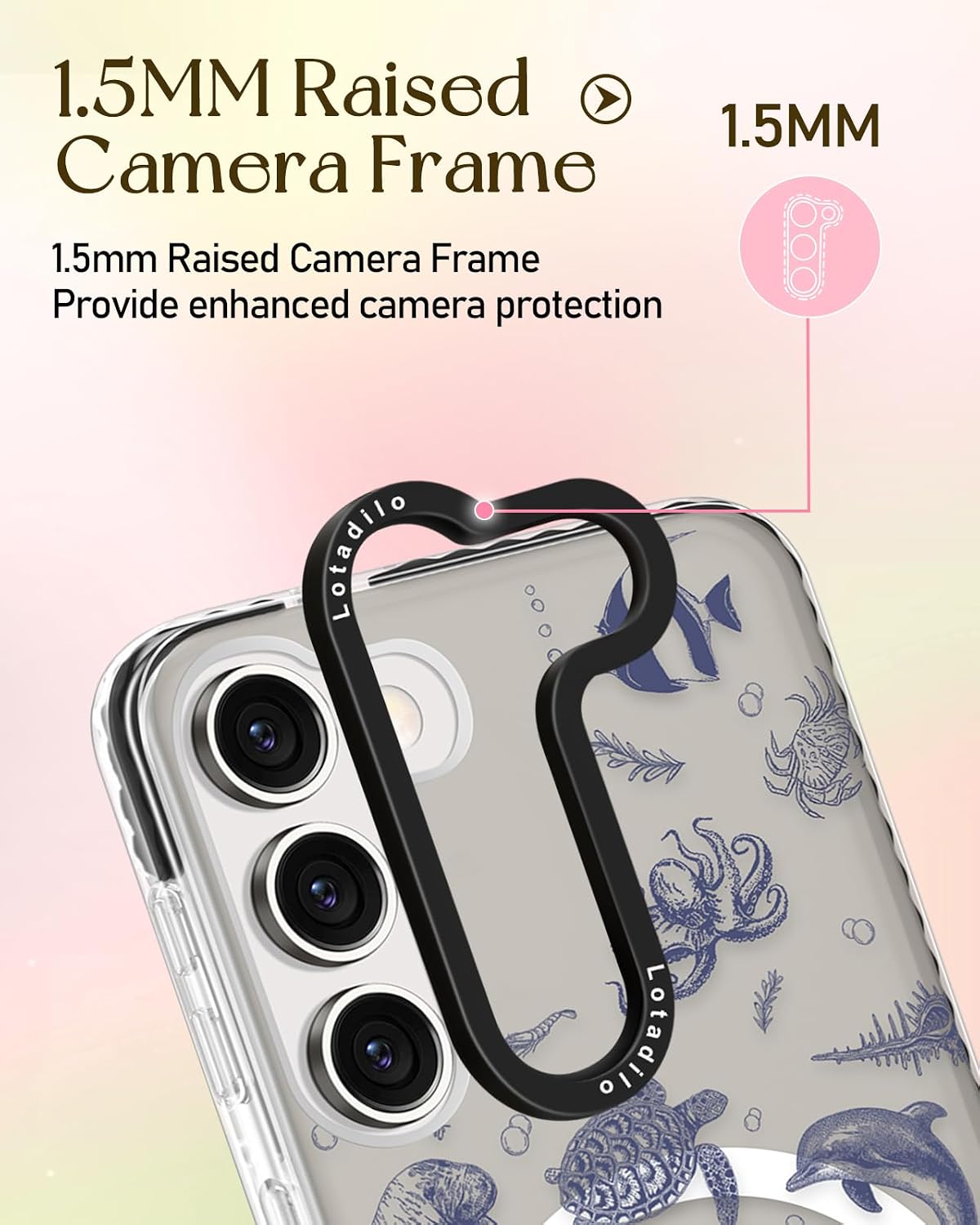 Lotadilo for Samsung Galaxy S23 Case for Women, Sea Fish image 3