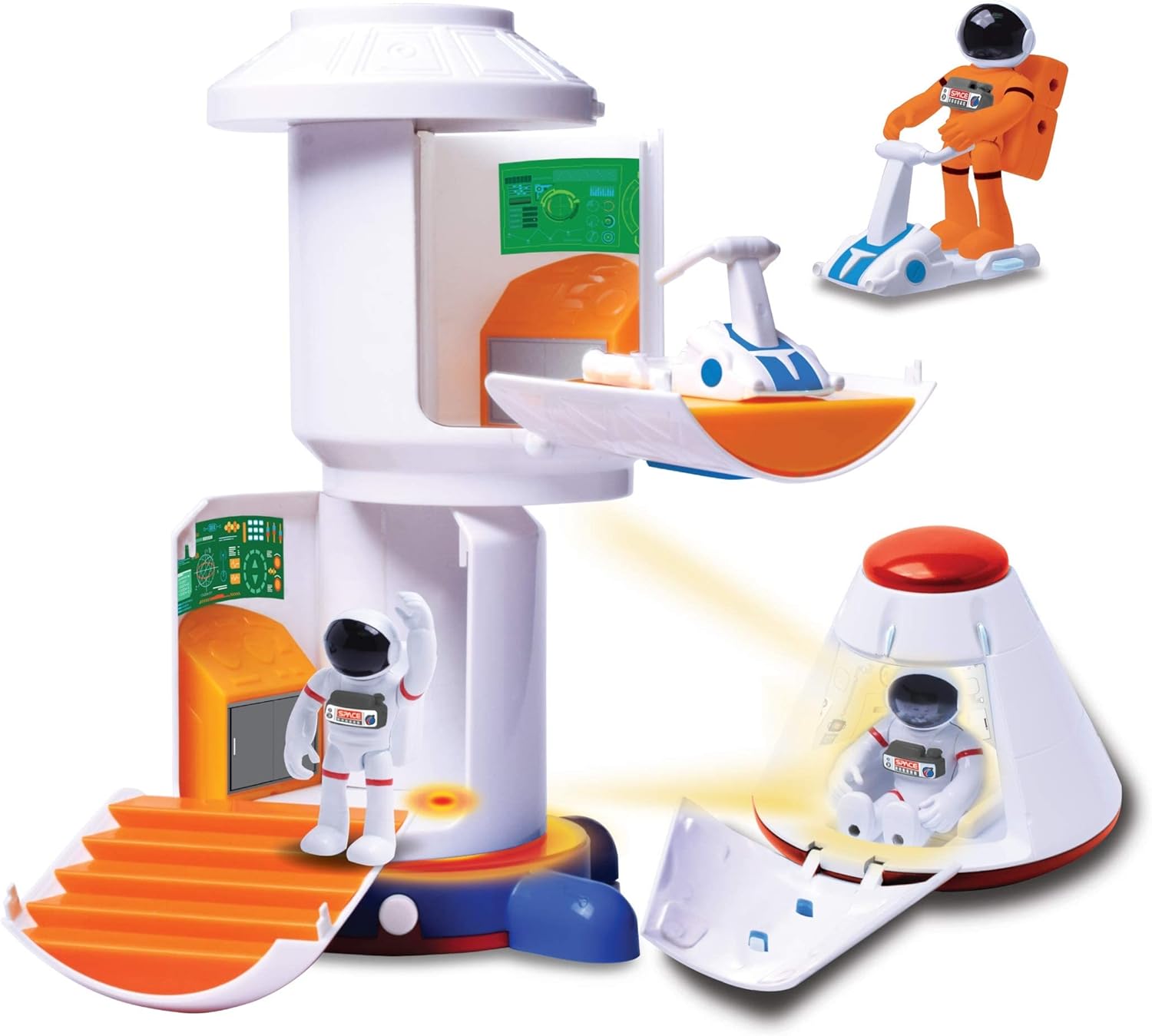 Top Rated Astro Venture Deluxe Space Playset Toy - Space Shuttle, Space Station & Capsule, Space Rover & Rocket w/Lights and Sound - Space Toys for Boys and Girls