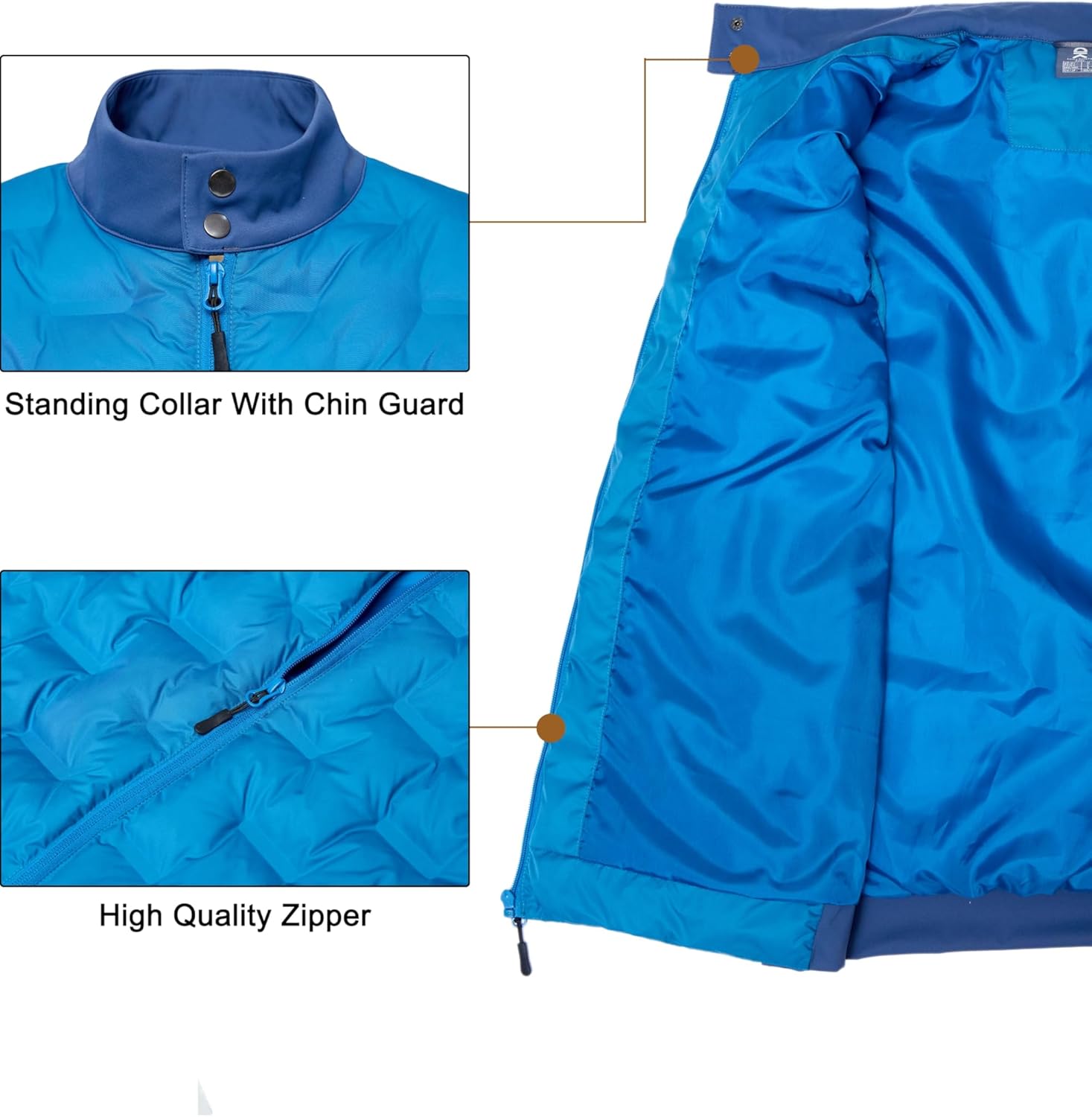 Little Donkey Andy Men's Lightweight Puffer Vest, Outdoor Windproof Sleeveless Jacket for Hiking Travel Golf - Image 5