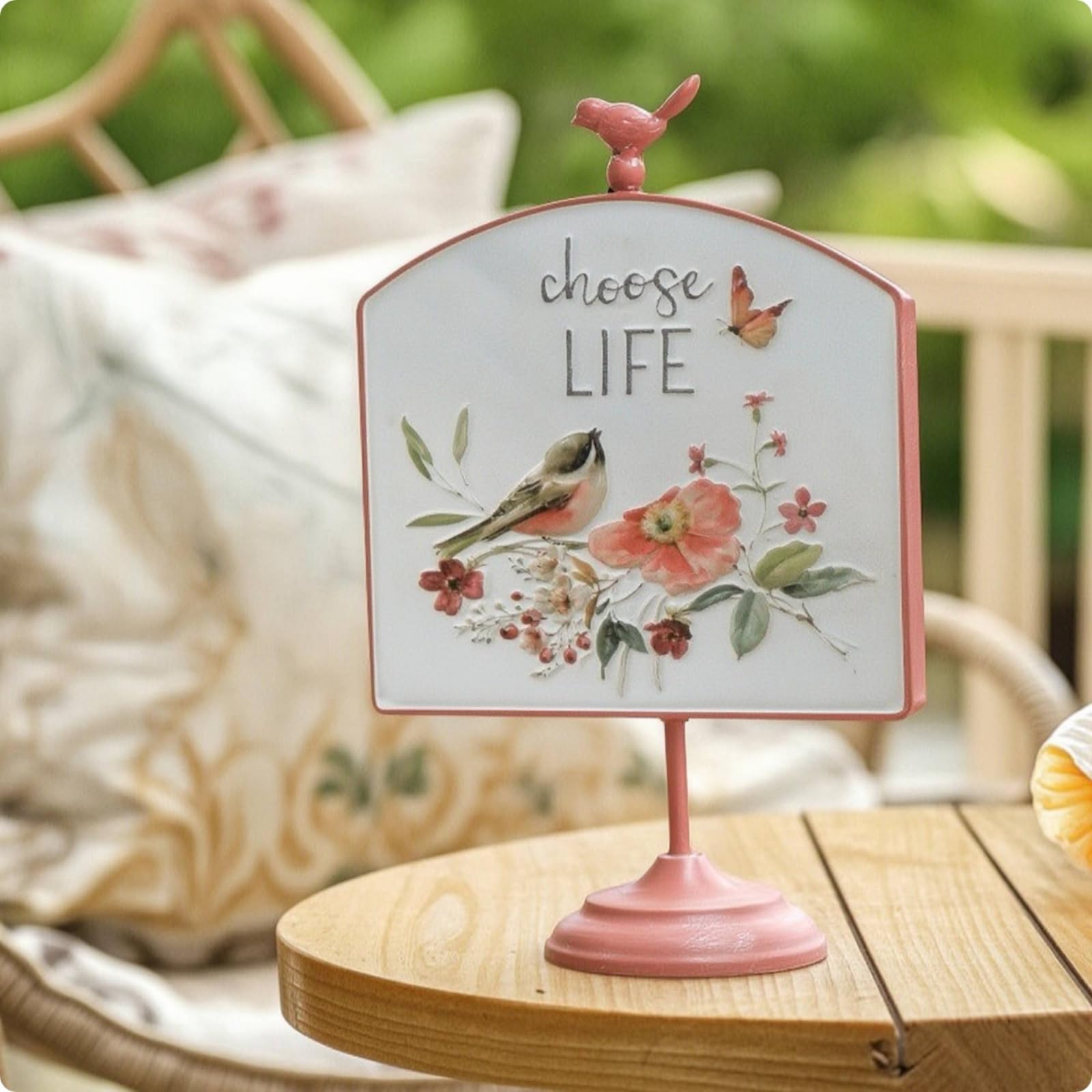 Casa Pequeña Pájaros con Diseños Florales Artesanal Casa Pequeña Nido corativo para Balcón