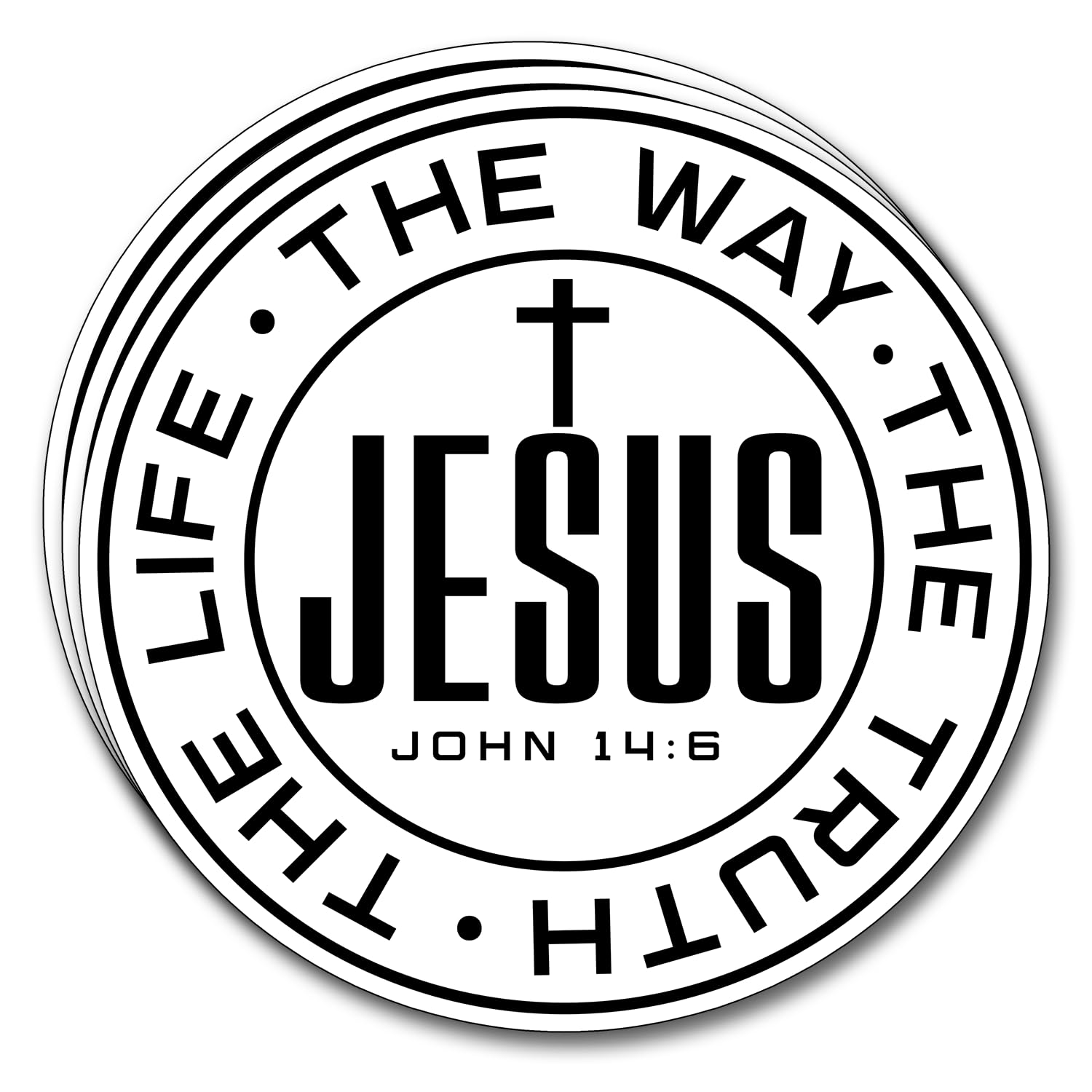 Photo 1 of (3Pcs) Jesus The Way The Truth The Life Sticker Christian Inspirational Decals Decorate Books Laptop Phone Water Bottles Kindles Tumbler Waterproof Vinyl Stickers 3" Inch