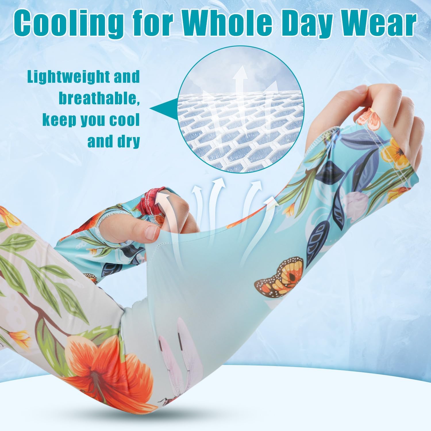 Gardening Sleeves for Women UV Sun Protection with Thumb Hole Anti-Scratch image 2