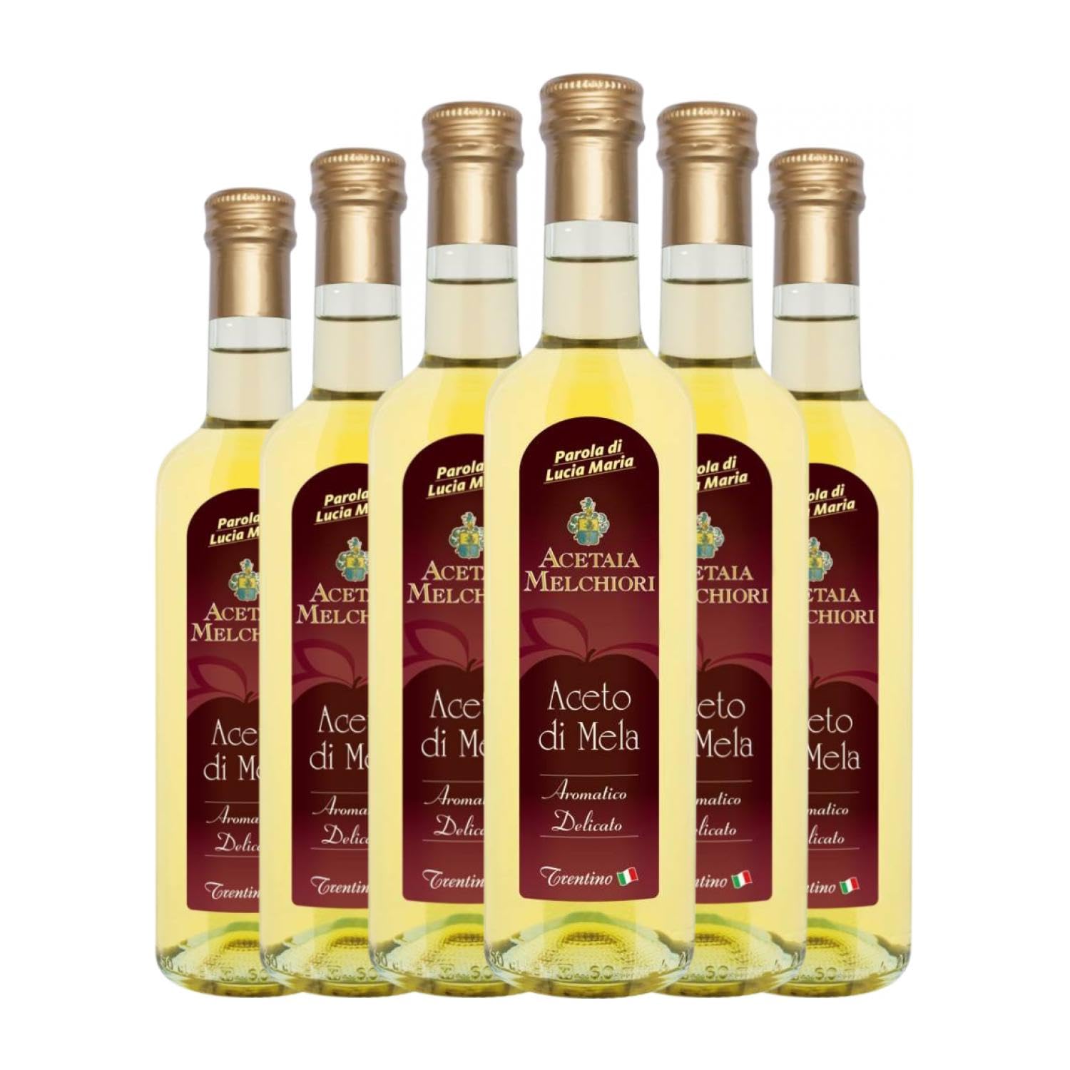 Vinagre Melchiori. Mela Apfelessig Botella Medium 50 cl (Caja de 6 Botella Medium de 50 cl)