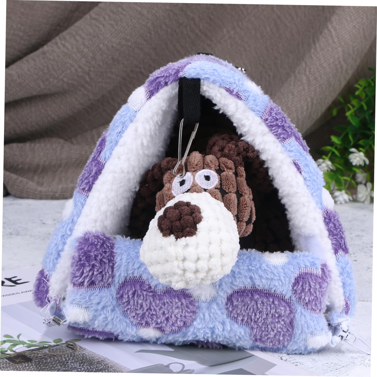Kisangel 2stücke Detachable Hamster Winter Schlafbett Aus Warmem Baumwollmaterial Kreatives Nest Für Hamster Und Igel Abnehmbar Für Gemütliche Ruhezeiten