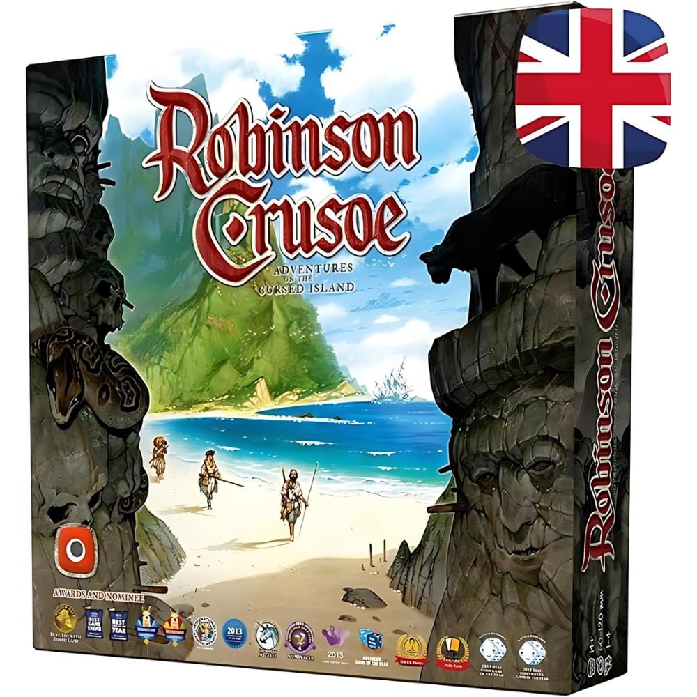 Portal GamesRobinson Crusoe: Adventures on The Cursed Island, Board Game, 1 to 4 Players, Ages 14+, 60 to 120 Minute Playing Time