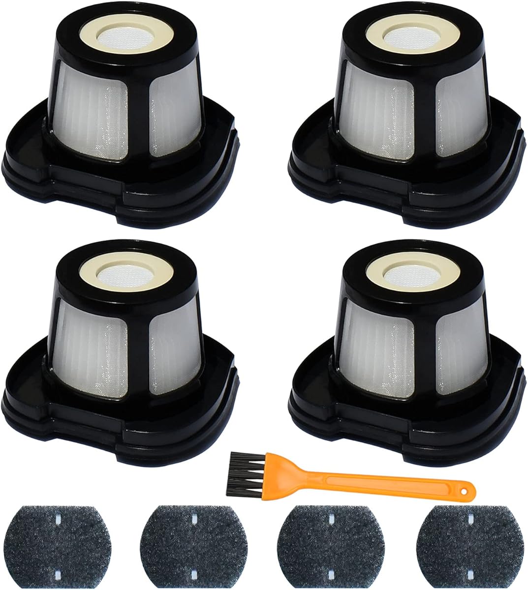 Vacuum Filter Replacement for Bissell 2284W, 2390, 2389, 2390A, Replace Parts for 1614212, 1614203, 1614204,4 Mesh Filters and 4 Foam Filters