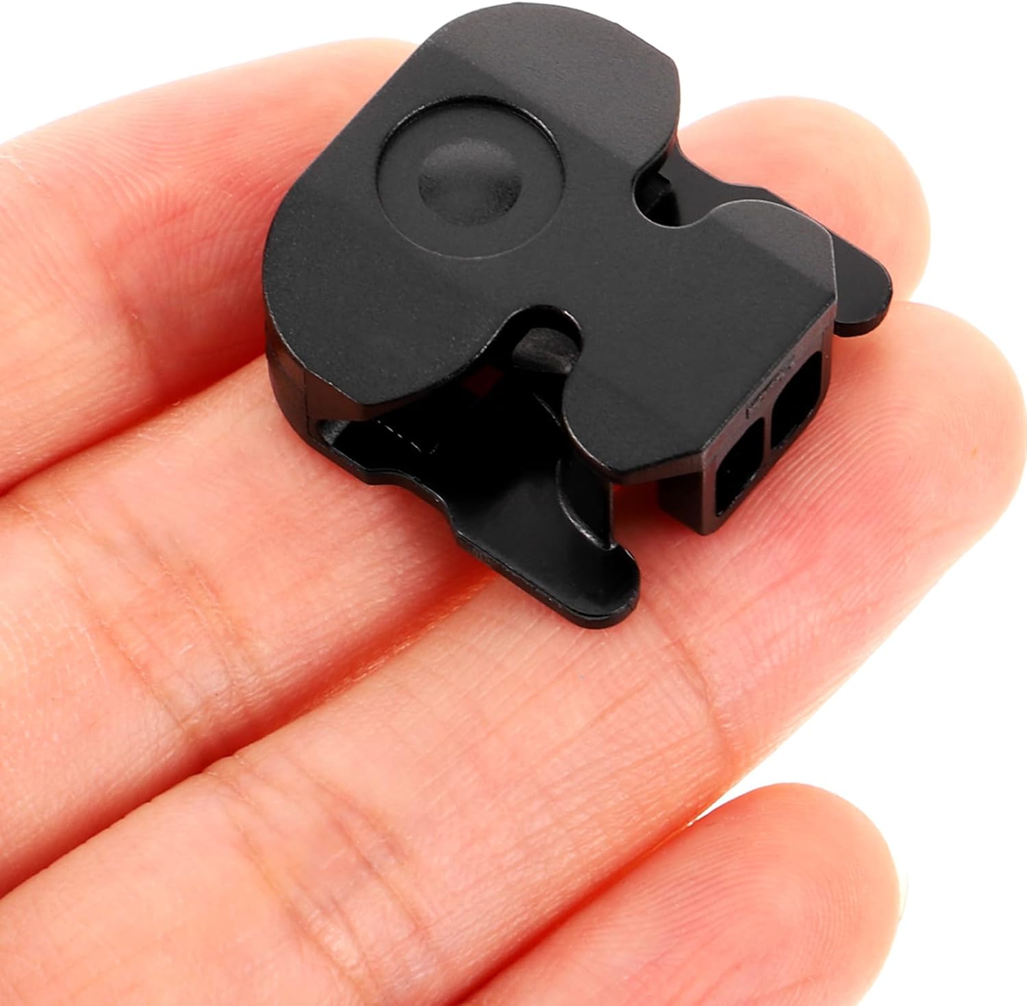 VALICLUD Shoelace Cord End Clips and Buckle Fasteners, Plastic Shoelace Fixers for Adults, Anti-opening Lazy Shoelace Holders for Sports Sneakers, 1 Pair Black