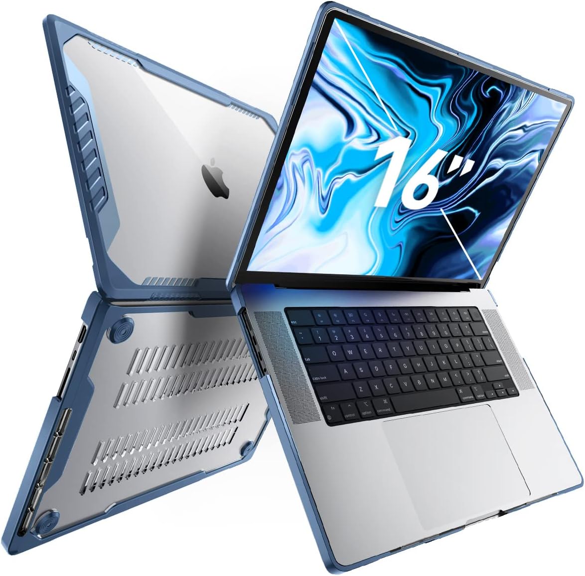 SUPCASE for MacBook Pro 16 Inch Case 2026-2021 (Unicorn Beetle), M5/M4/M3/M2/M1 Pro/Max A3429 A3428 A3403 A3186 A2991 A2780 A2485 Heavy Duty Hard Shell Protective Cover for MacBook Pro 16", Azure