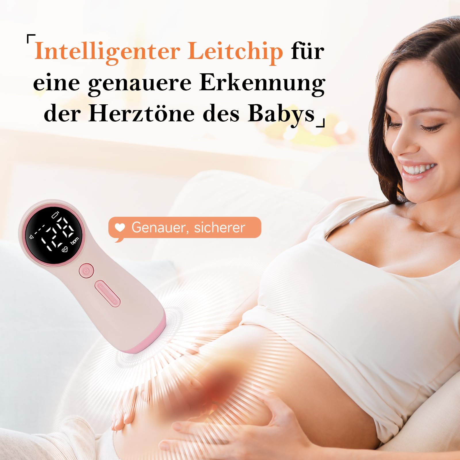 Sentimentales Geschenk für zukünftige Mama, originelles künstlerisches Andenken für und Schwangerschaft (Modell #U9) (Rosa Uni) | Original Designer-Illustration