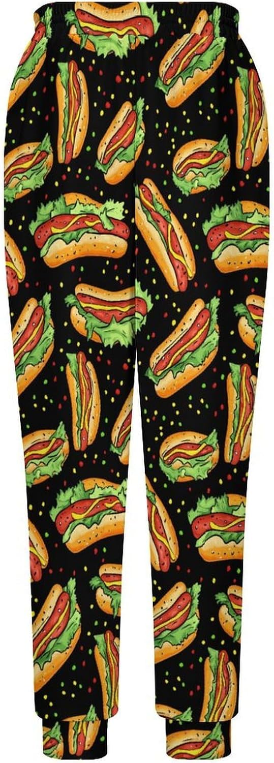 Hot Dog Men's Pants Athletic Workout Sweatpants Jogger Casual Pant for Sports Home