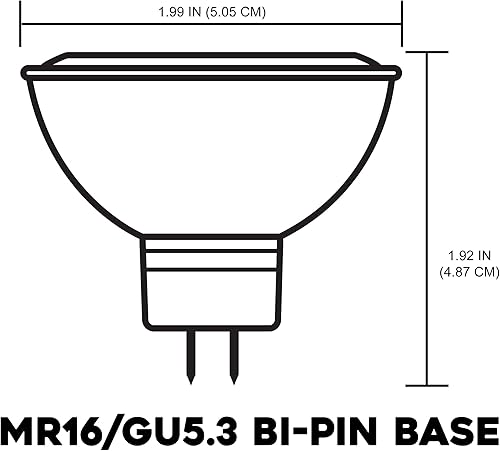 Miniatura 5 de Sunlite Bombilla LED MR16, 12 voltios, mini reflector de cuarzo, 7 vatios, blanco cálido de 2700 K, 550 lúmenes, 80+ CRI, base GU5.3, 25.000 horas