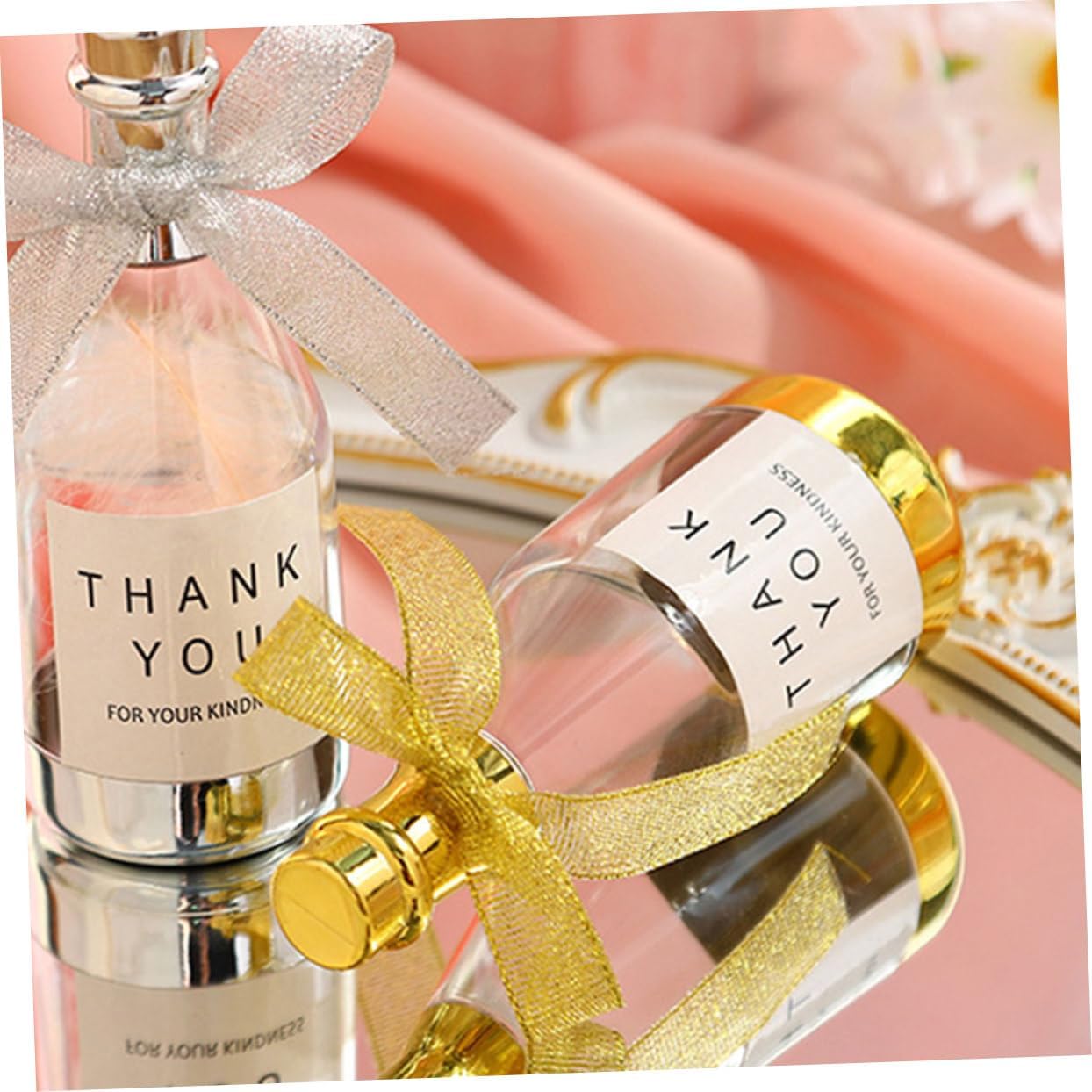 Cabilock 20Pcs Creative Bottle Candy Boxes Material Party Favor Containers for Weddings Birthdays Engagements and Celebrations Elegant Design