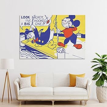 ロイ・リキテンスタイン ミッキー・ドナルド ポスター ロイ・リキテンスタイン美術館展ポスター、ミッキーマウスと