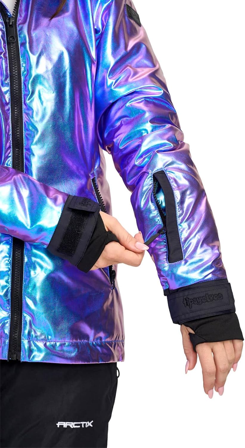 Tipsy Elves Ski Jackets for Women - Bright Colorful Apres Ski Outerwear Hooded Waterproof Snow Jackets for Adults - Image 5