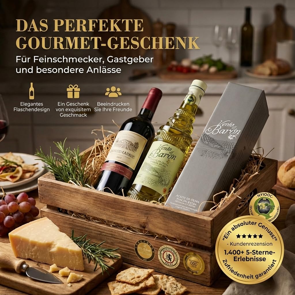 Venta del Barón - Preisgekröntes Premium Natives Extra Virgine Olivenöl Flasche - Kaltgepresst - Sehr hoher Polyphenolgehalt - 500 ml