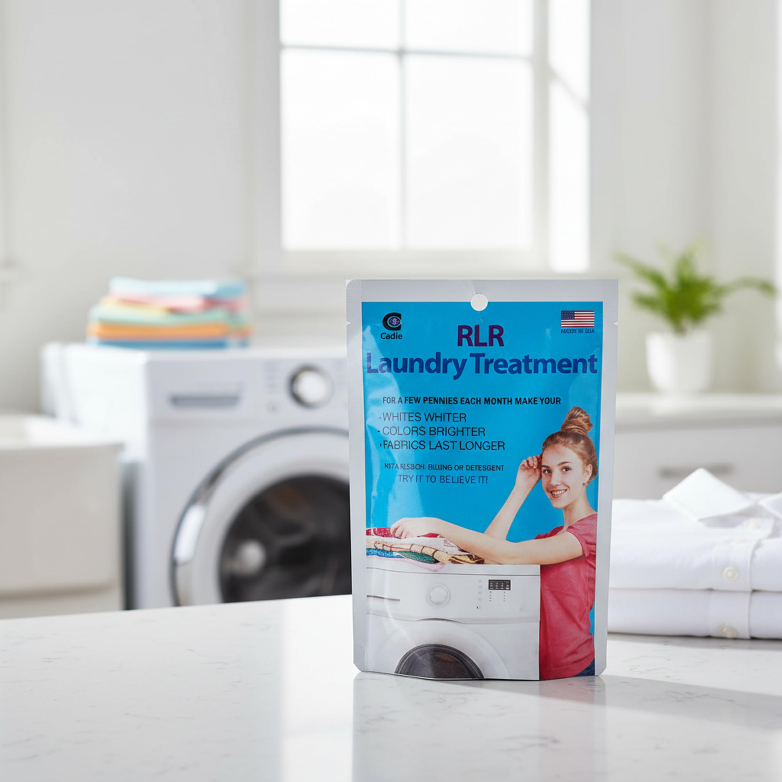 RLR Natural Powder Laundry Detergent - Whitens, Brightens, Refreshes Baby Cloth Diapers, Musty Towels, Workout Clothes - Non-Toxic, Fragrance-Free for Sensitive Skin (Pack of 12)