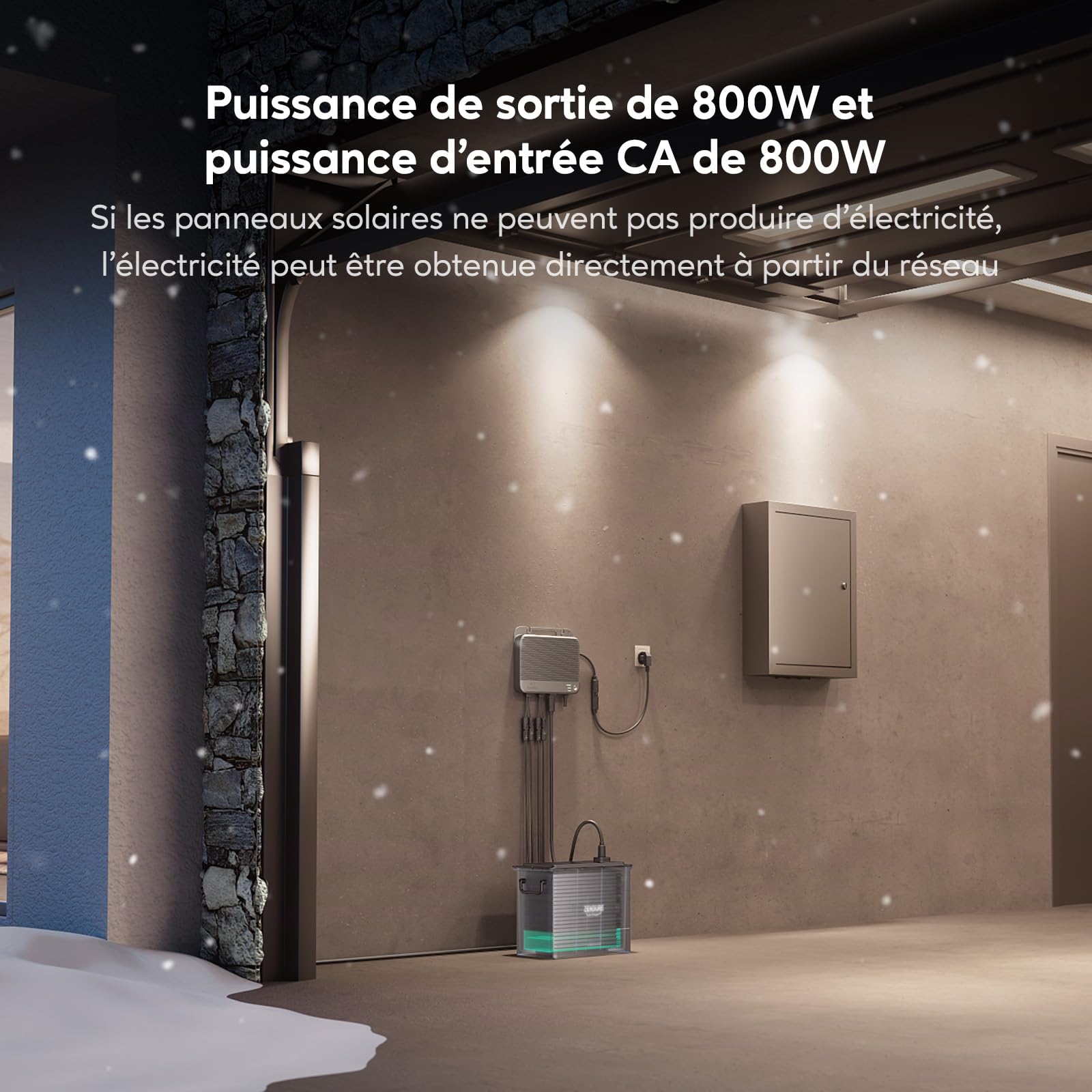 Zendure SolarFlow 800 - Micro-onduleur Hybride Intelligent 1200W MPPT, Rendement énergétique de 96%, Puissance AC bidirectionnelle de 800 W