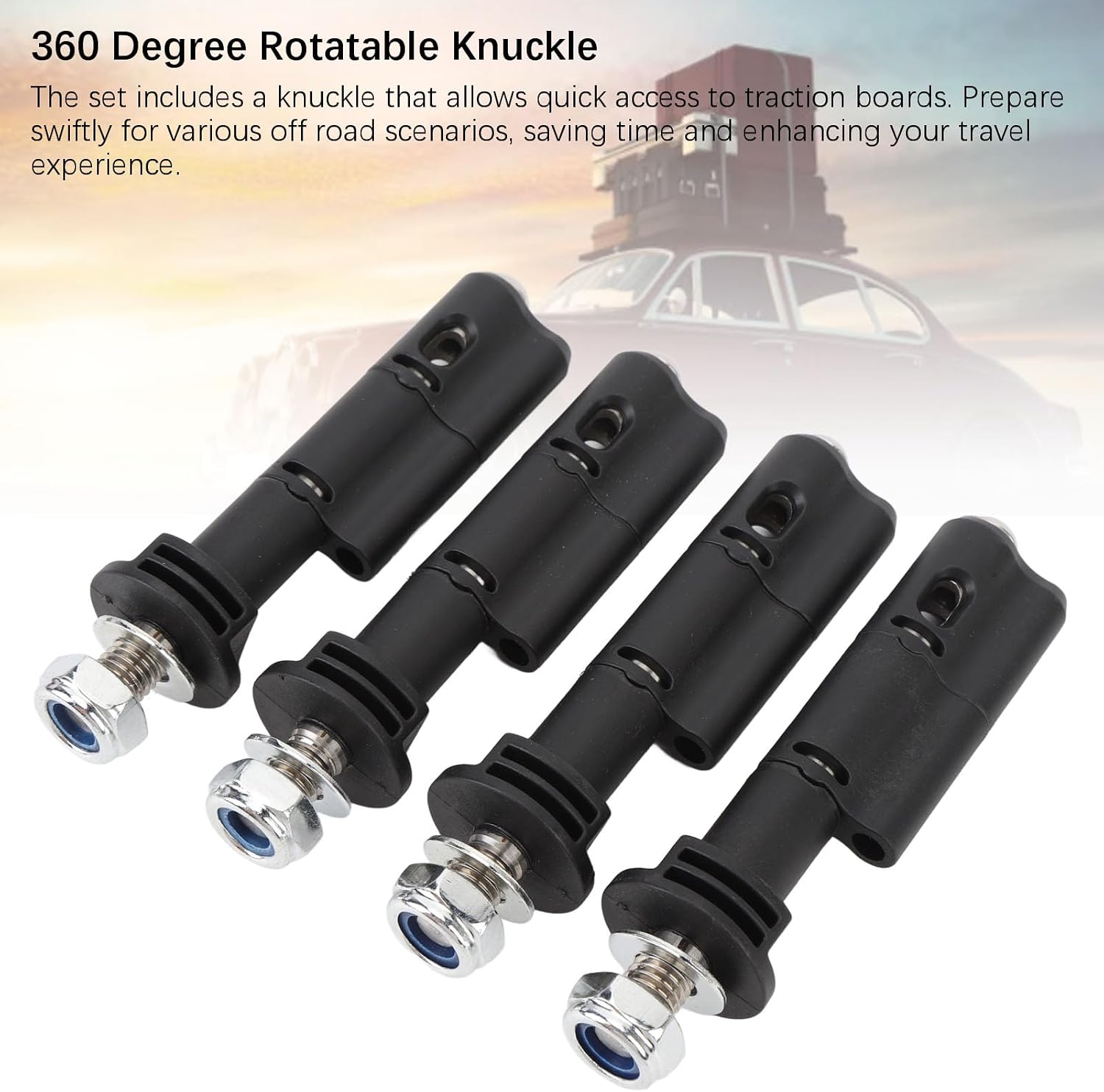 Traction Plate Pin, 4pcs 17mm Traction Board Mounting Pin Set, Lockable Traction Boards Replacement for Mini Recovery Traction Boards