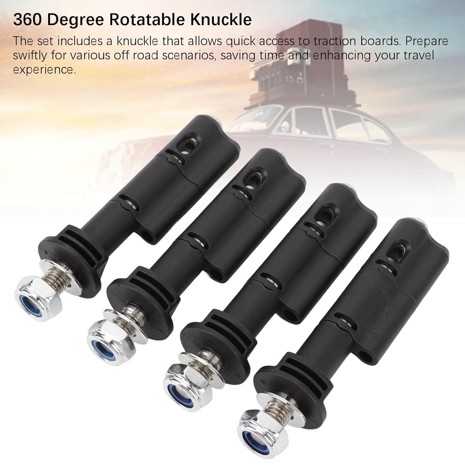 4PCS 17mm Mounting Pins Theftproof Safety Mount Pins Set Replacement for MaxTrax MKII LITE and Mini Recovery Traction Boards