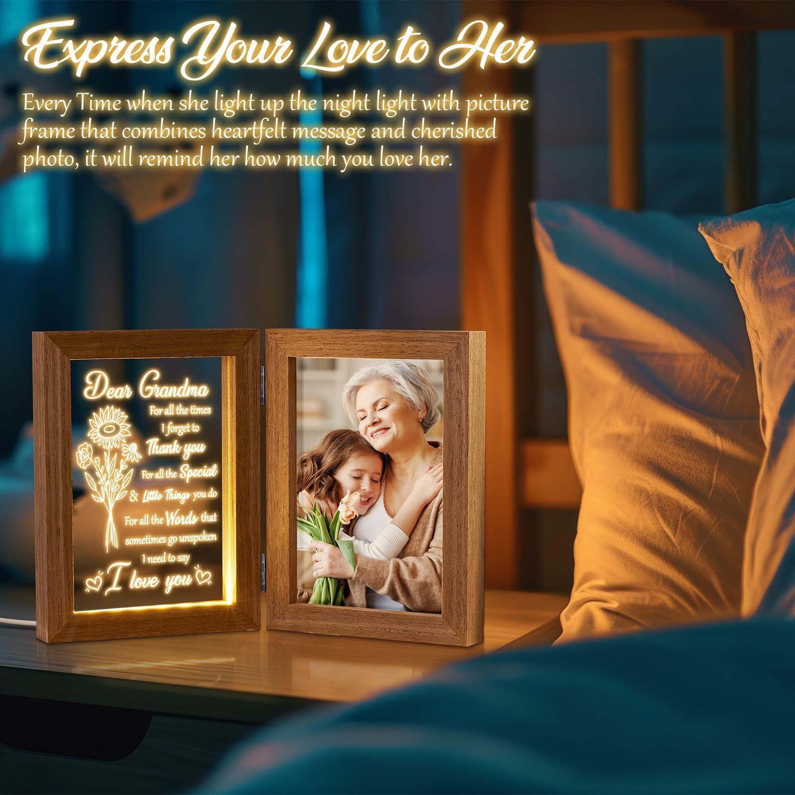 Cornice Per Foto 10x15 Con Dedica Alla Nonna – Idea Regalo In Legno Per Nipoti E Nonne Speciali