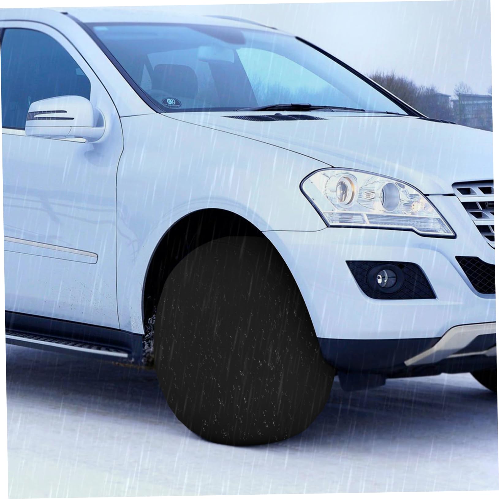 UKCOCO 4 Fundas de Neumáticos de Oxford, Protección para Neumáticos, para Camiones SUV Remolques y Caravanas en Almacenamiento