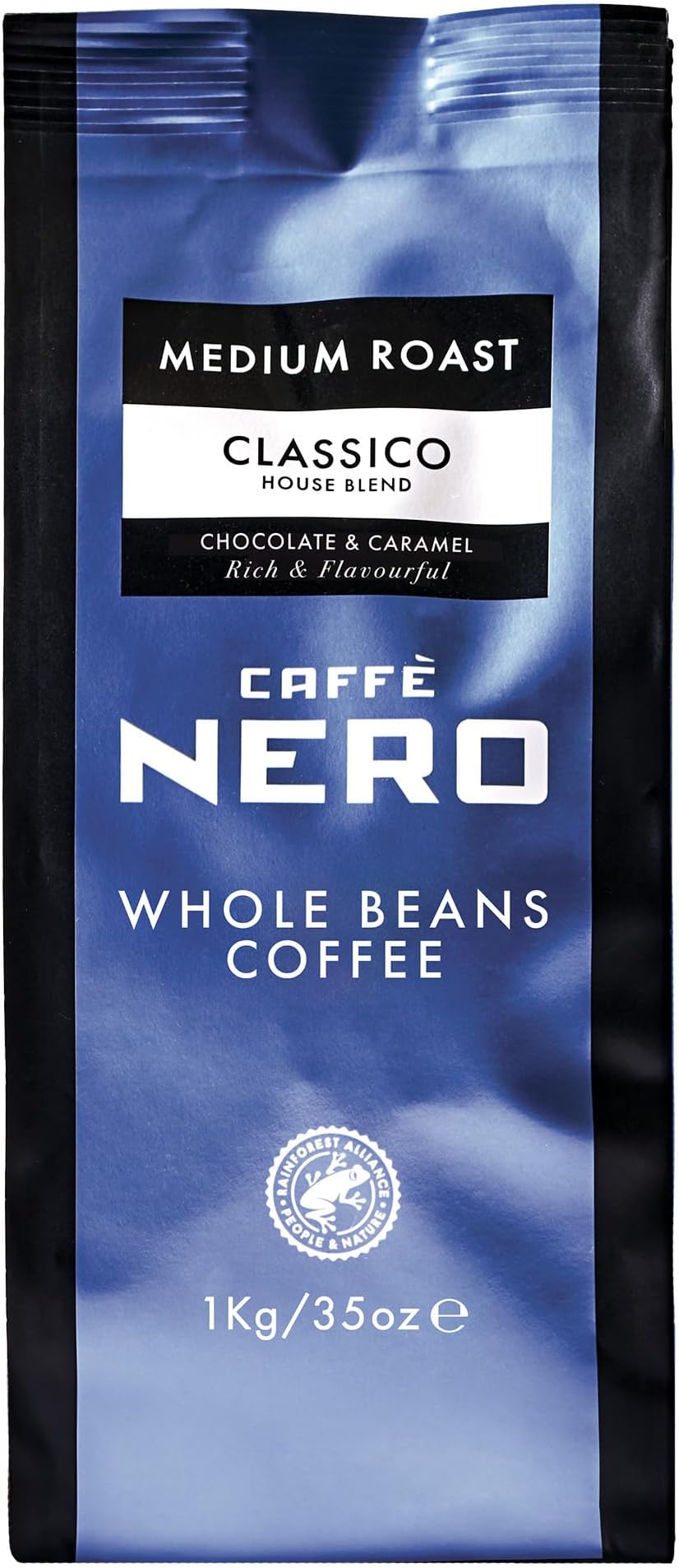 Classico Whole Coffee Beans - Medium Roast - 1KG (1 x 1KG Coffee Bag)