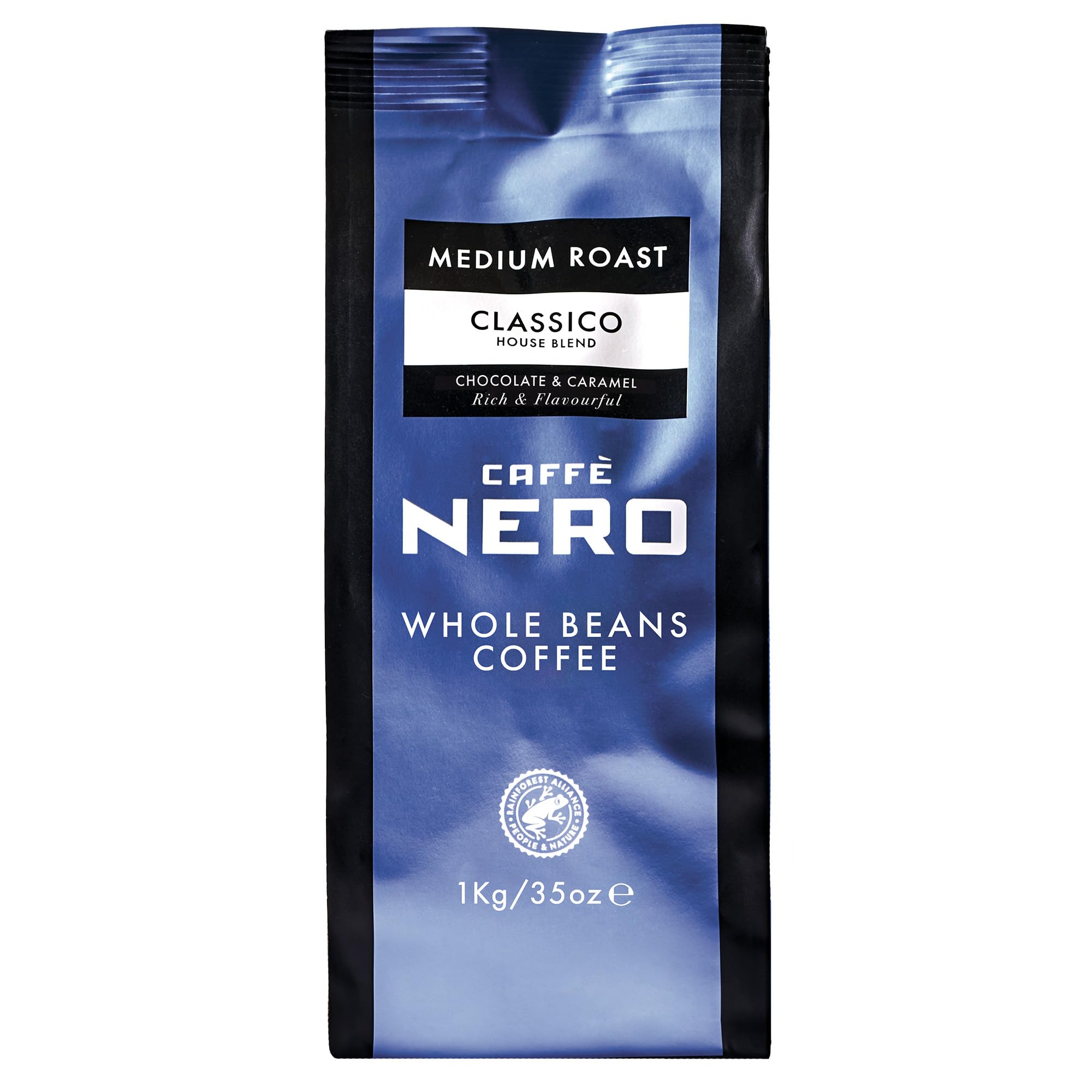 Classico Whole Coffee Beans - Medium Roast - 1KG (1 x 1KG Coffee Bag)