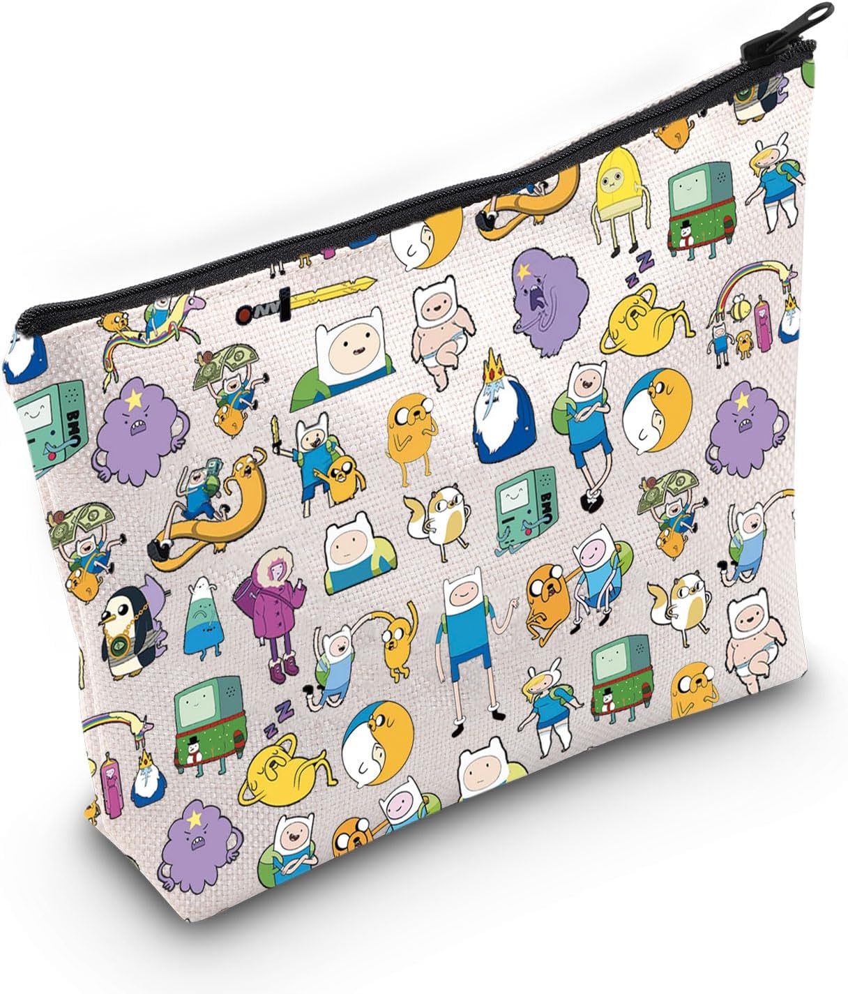 JNIAP Cartoon Finn Merch Adventure Gift for Animation Lover Travel Toiletry Makeup Zipper Bag (Adventure)