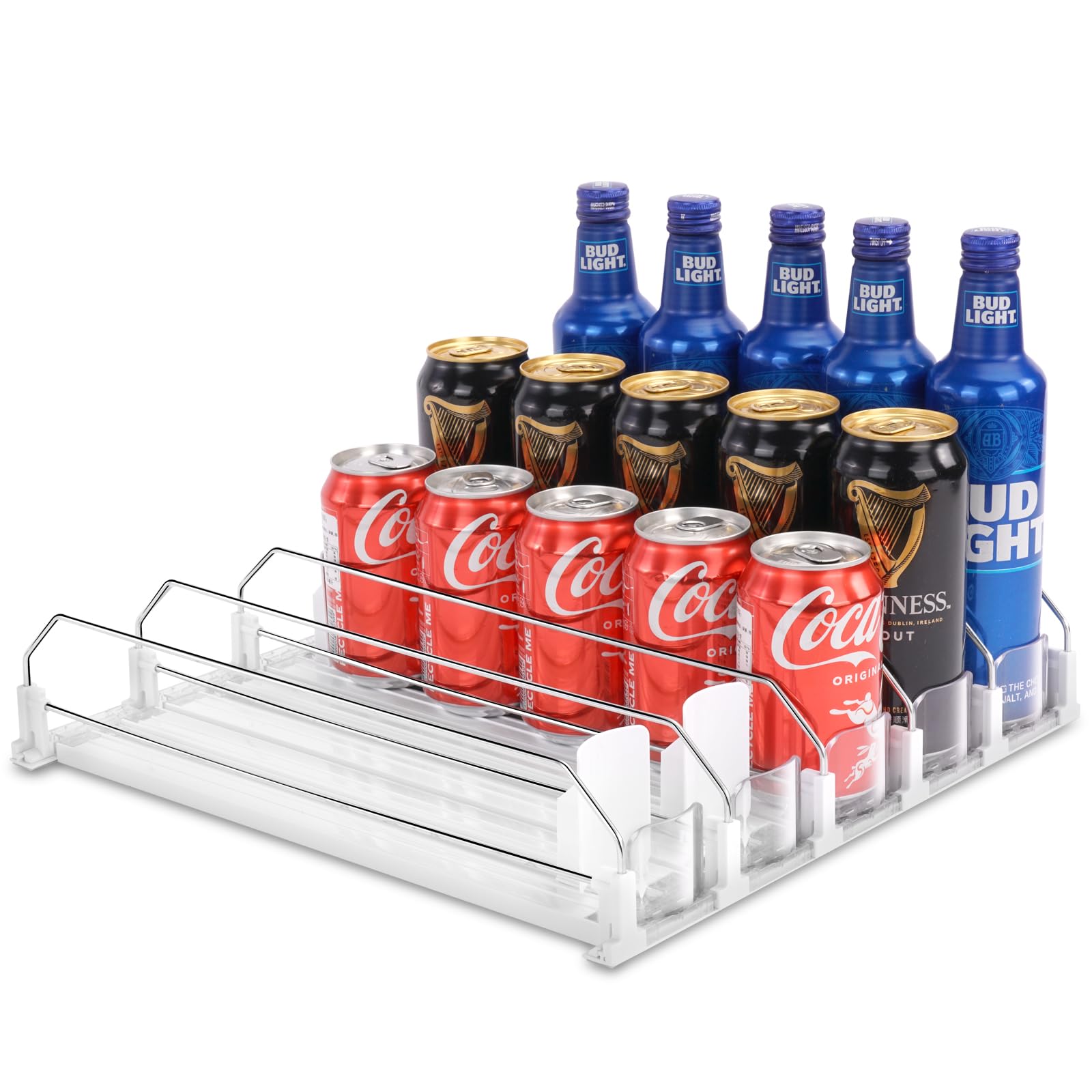 Automatique Rangement Canette Frigo Organisateur Canette De Bière Soda Boisson Pour Réfrigérateur Cuisine Armoire Garde-Manger 25 Critères 330ML 440ML 500ML Canettes Organiseurs