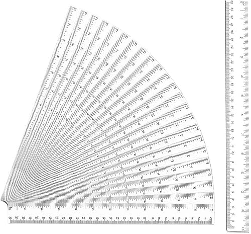 Miniatura 1 de Paquete de 30 reglas de plástico transparente de 12 pulgadas, regla flexible recta con pulgadas y métricas para la escuela, aula, oficina