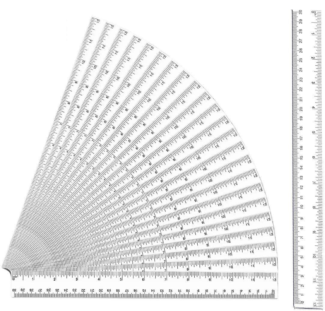 Amazon Ruler Amazon.com : 30 Pack Clear Plastic Ruler 12 Inch Flexible Ruler ...