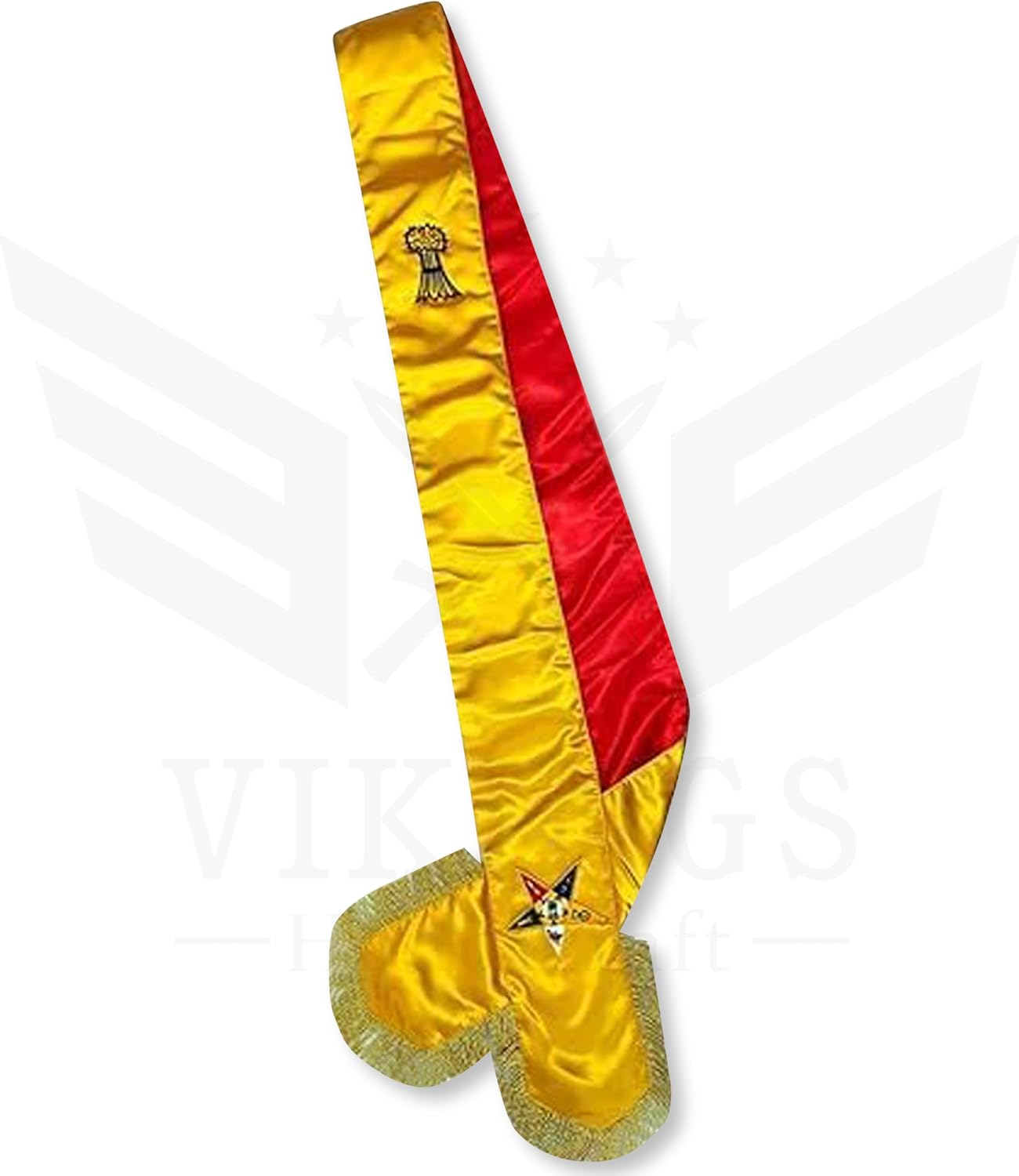 Masonic OES Five Color Sash Set for Women – Order of the Eastern Star Officer Regalia | 42” Satin Sashes with Fringe & Embroidery