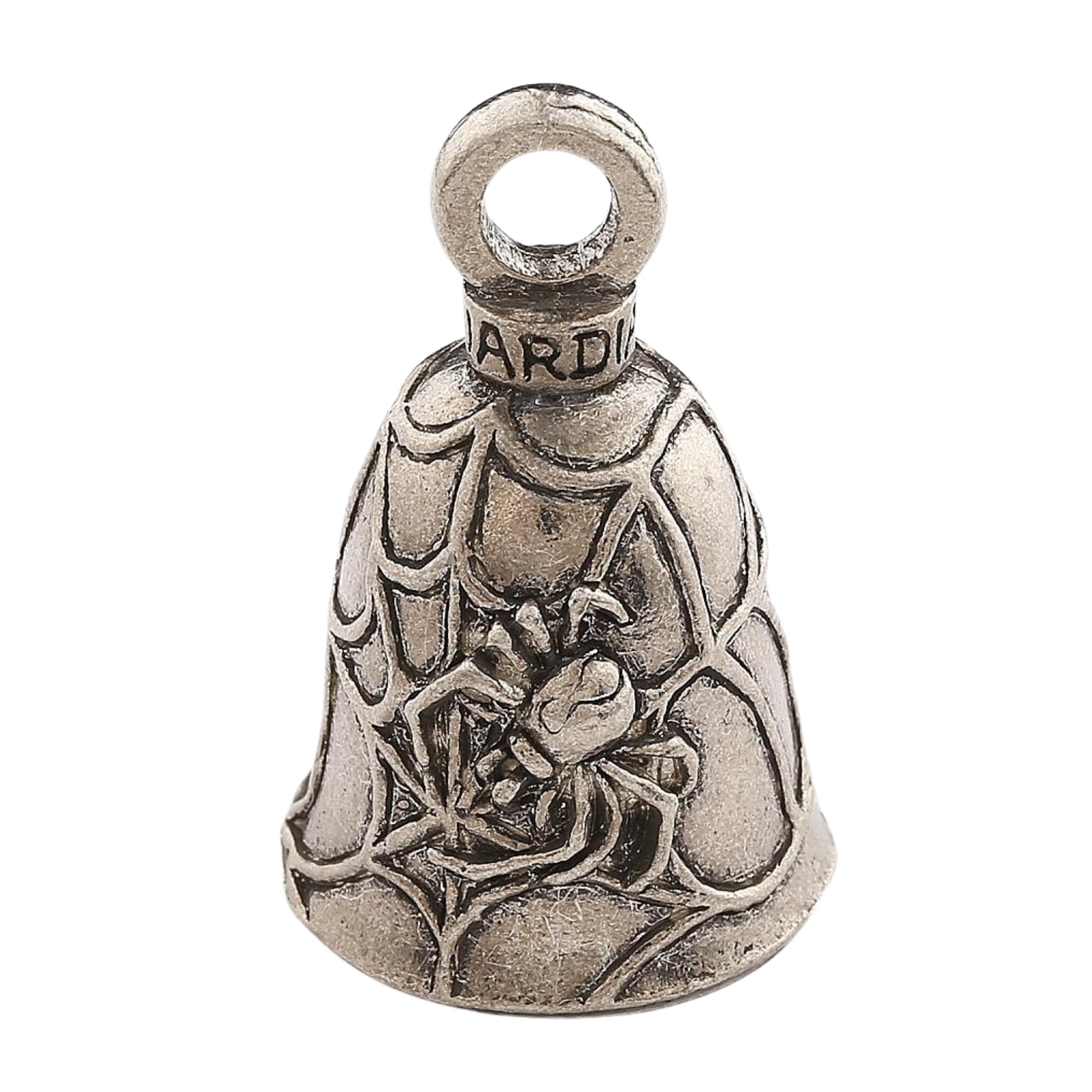 Guardian Bell Black Widow Good Luck Bell w/Keyring & Black Velvet Gift Bag | Motorcycle Bell | Lead-Free Pewter | Good Luck Gift to Friends & Family | Bike Bell | Made in USA