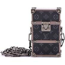 Pre-Loved Trunk Box Pouch Monogram Eclipse Canvas, Black