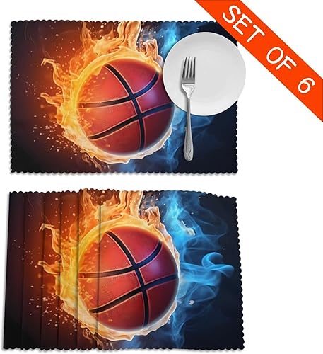 Miniatura 9 de Rock and Roll - Juego de 6 manteles individuales hippie, diseño de calavera de esqueleto, lavables, antideslizantes, resistentes a las arrugas, 12 x