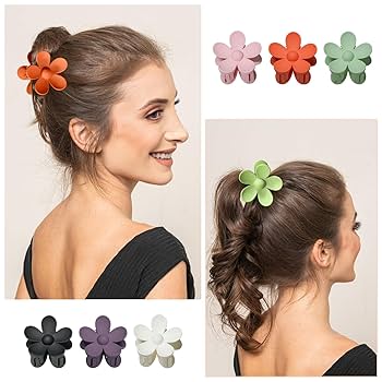 ꫛꫀꪝ✧‧˚flower clip❁⃘ Flower Hair Clip, Flower Shaped Hair Claw Clip, Nonslip