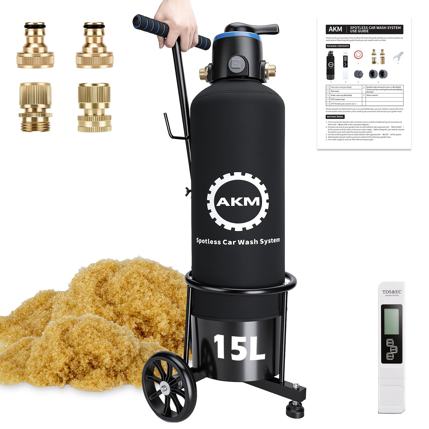 Amazon.com: AKM Spotless Water System for car wash,Pre-Filled with