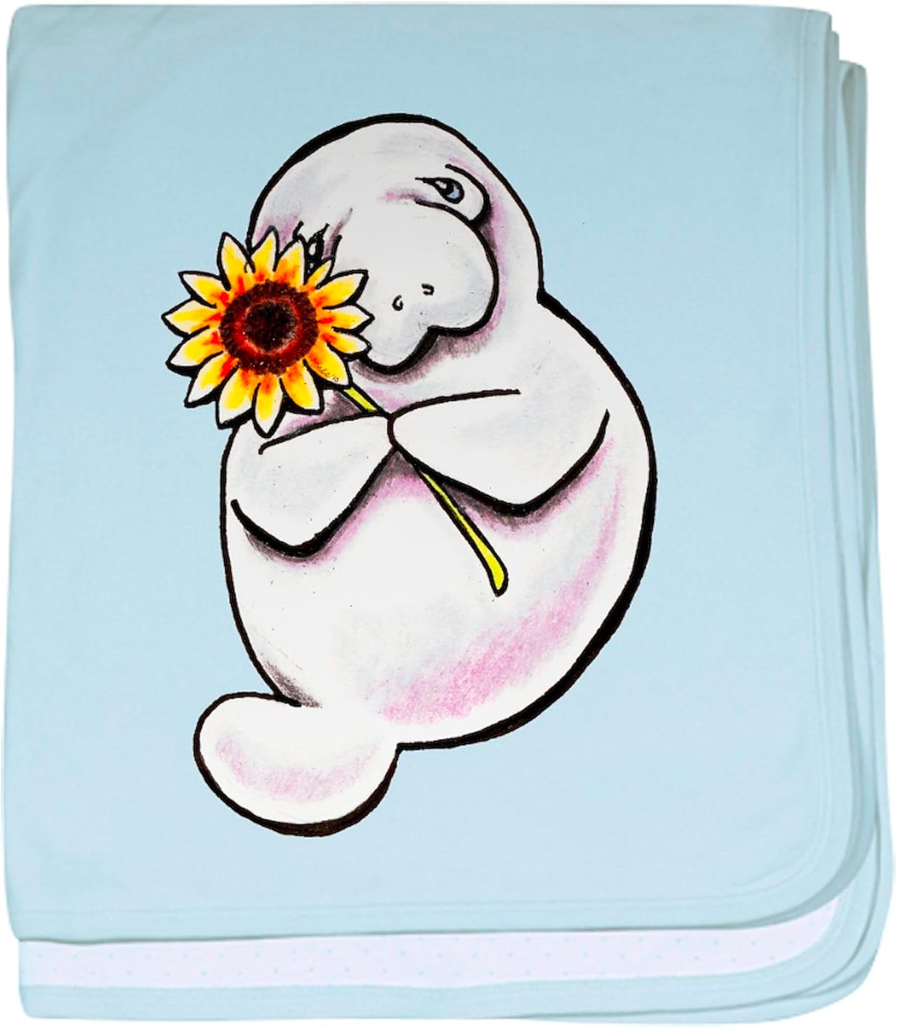 CafePress Sunny Manatee Baby Blanket, Super Soft Newborn Swaddle