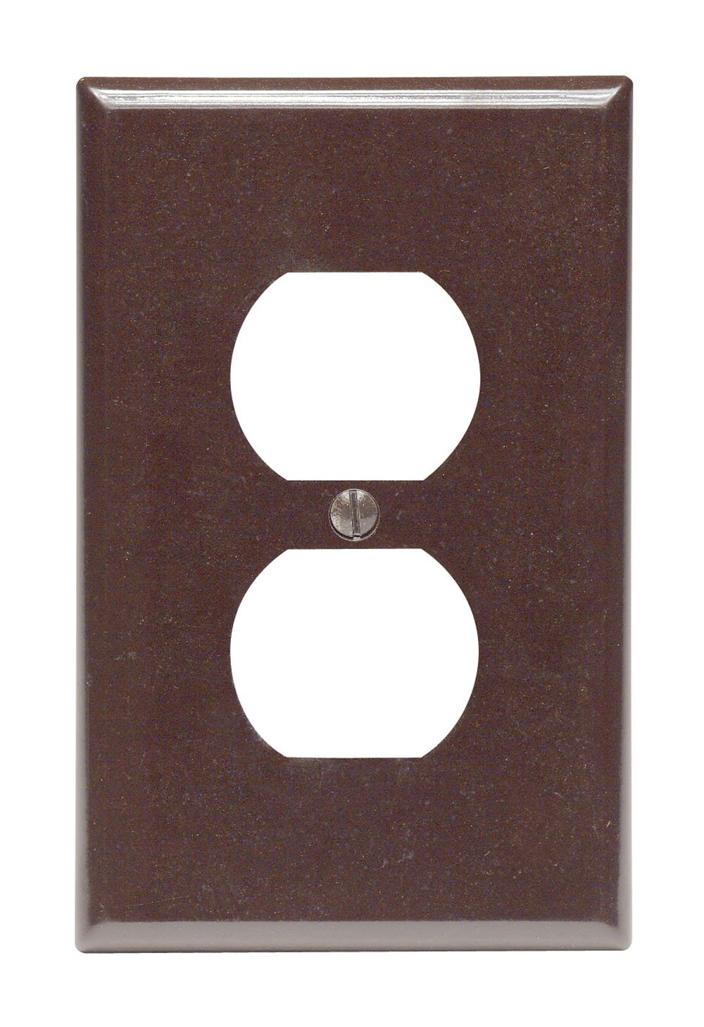Leviton 80503 1-Gang Duplex Device Receptacle Wallplate, Midway Size, Thermoset, Device Mount, Brown-image-24