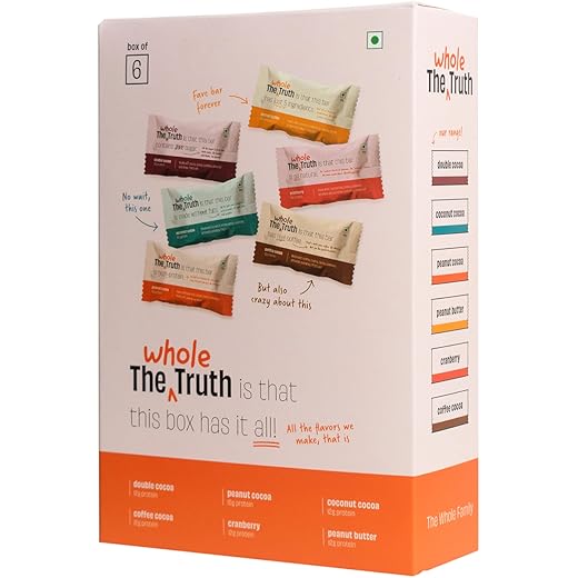 The Whole Truth Protein Bars Pack of 6 x 52 g
