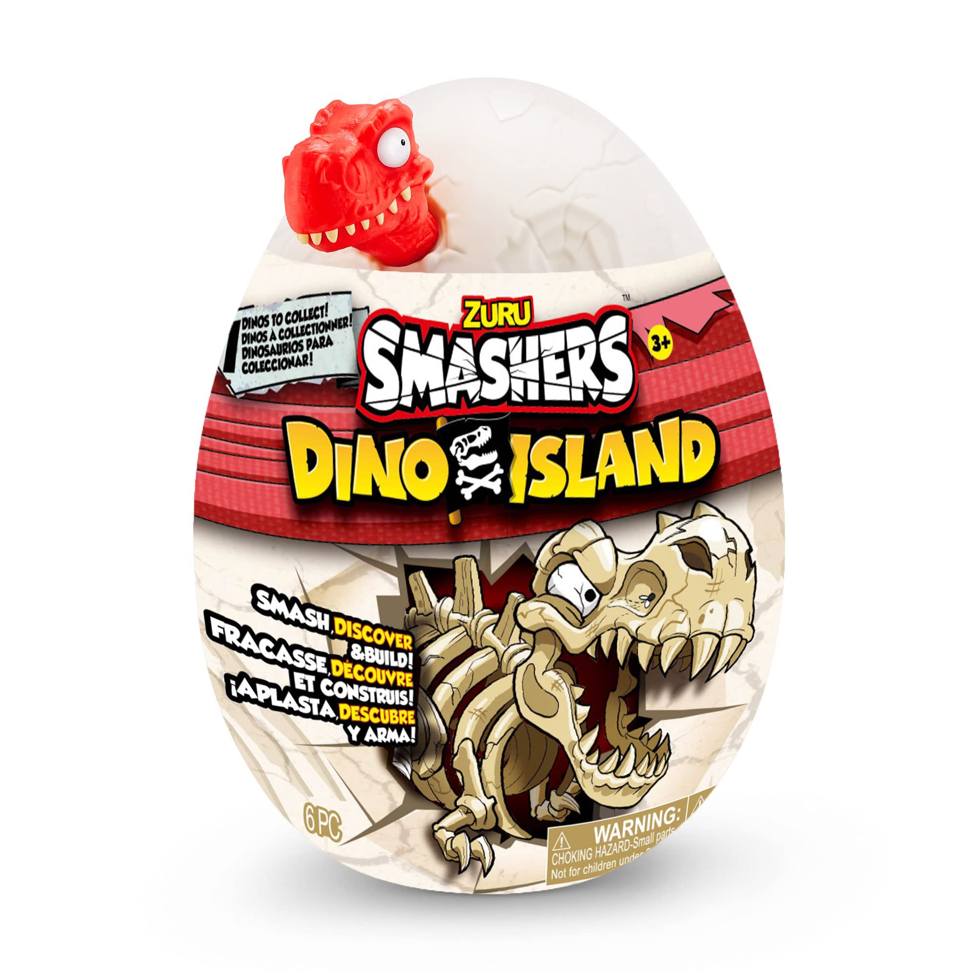Bizak Smashers Dino Island Nano Egg Surprise, Discover the Dinosaur Bones Inside and Build Your Dinosaur! 7 Different Models to Collect (62367495)